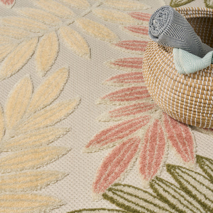 Nourison Home Aloha  Ivory Rose  Contemporary