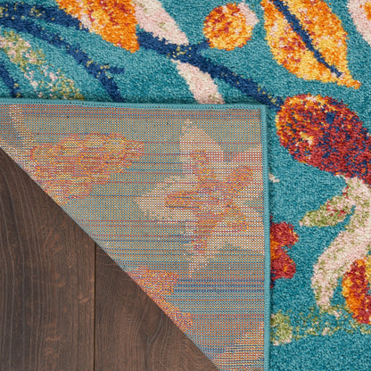 Nourison Home Allur  Turquoise Multicolor  Contemporary