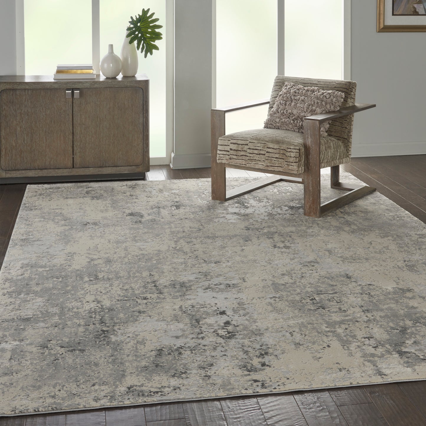 Nourison Home Rustic Textures  Grey Beige  Contemporary