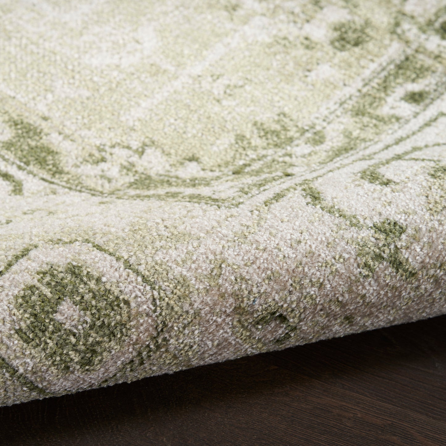 Nourison Home Astra Machine Washable  Ivory Green  Traditional
