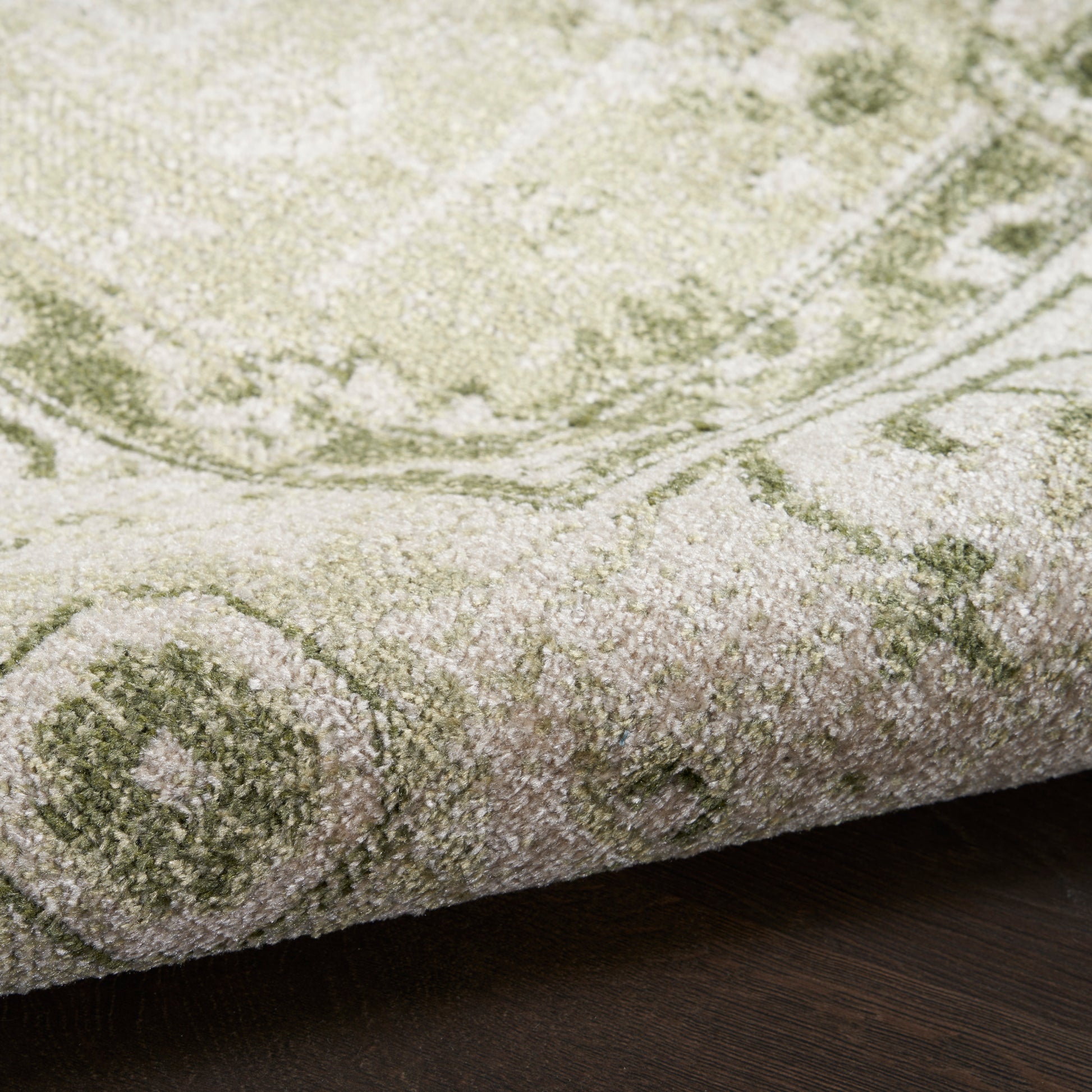 Nourison Home Astra Machine Washable  Ivory Green  Traditional