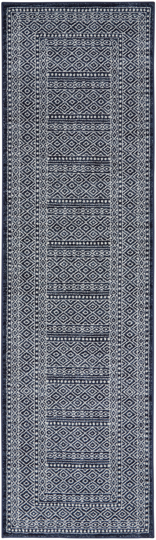 Nourison Home Palermo  Navy Grey  Contemporary