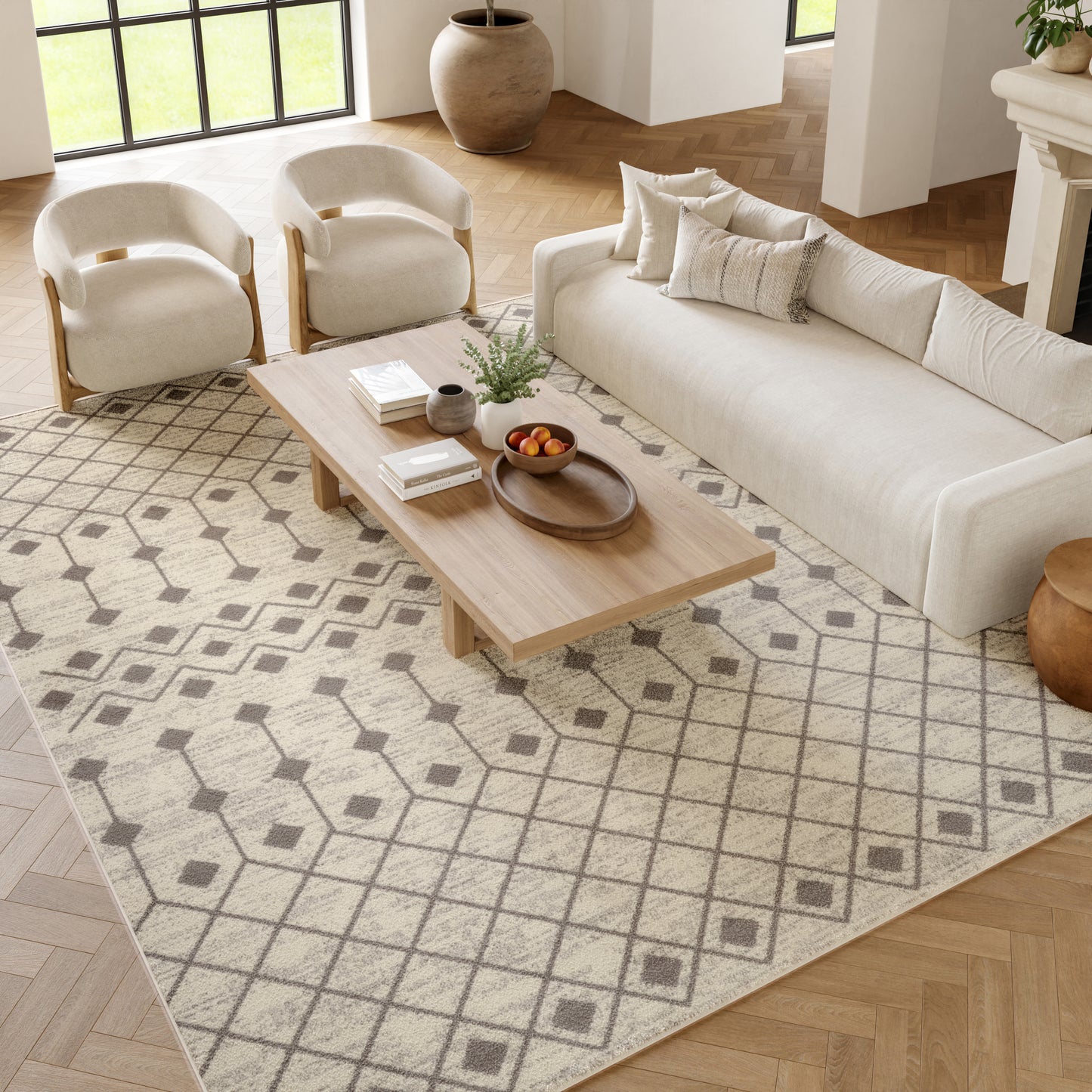 Nourison Home Grafix  Ivory Grey  Transitional