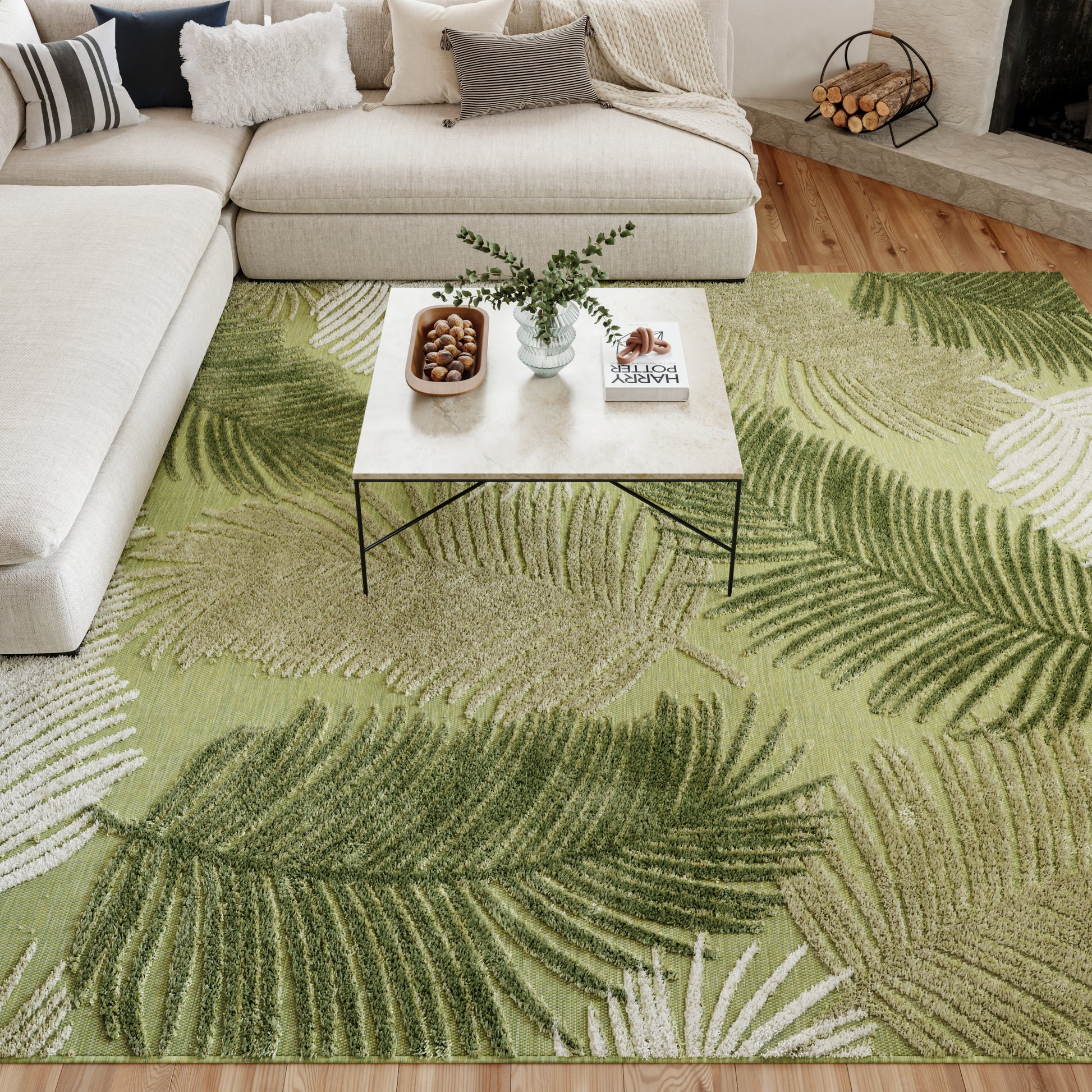Nourison Home Suncoast  Green  Contemporary