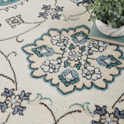 Nourison Home Nourison Essentials  Ivory Blue  Traditional
