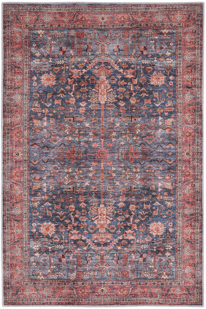 Nourison Home Grand Washables GRW02 Navy Brick Traditional Power-loomed Rug