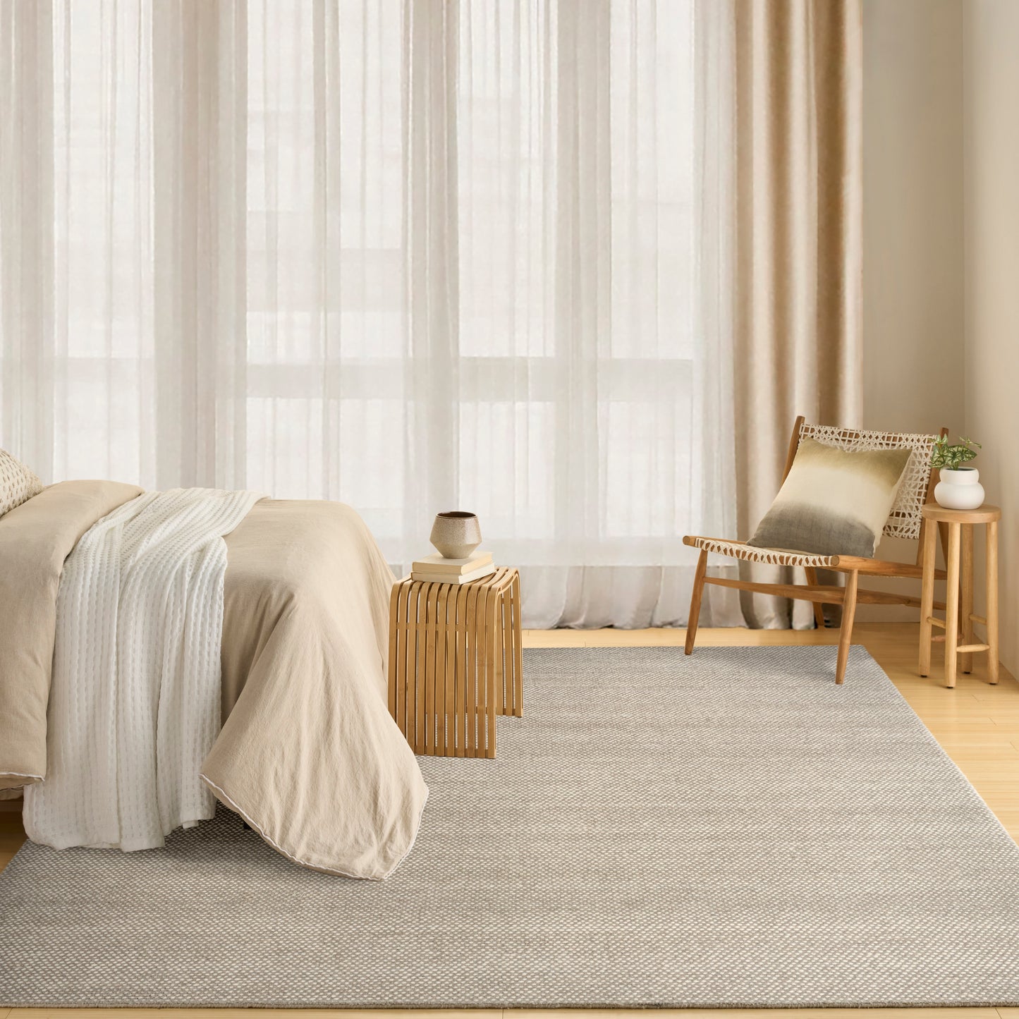 DKNY Pure Rows  Ivory Grey  Contemporary