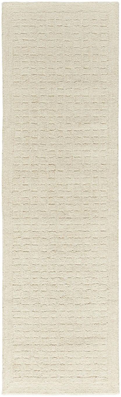 DKNY Pure Grids PGR01 Ivory Beige Contemporary Hand Tufted Rug