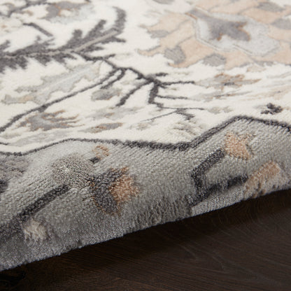 Nourison Home Elation  Ivory Grey  Traditional
