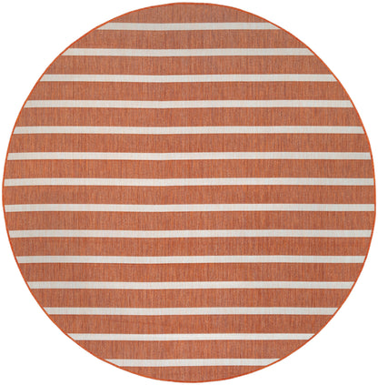 Nourison Home Positano POS03 Terracotta Ivory Contemporary Power-loomed Rug