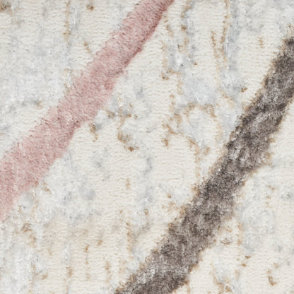 Nourison Home Glitz  Ivory Multicolor  Contemporary