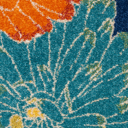 Nourison Home Allur  Navy Multicolor  Contemporary