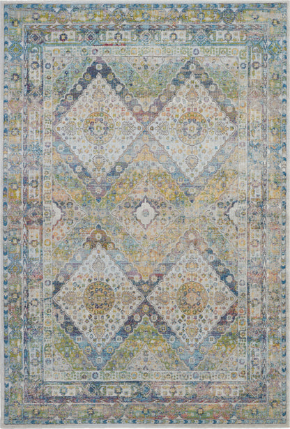 Nourison Home Ankara Global ANR07 Blue Green Traditional Power-loomed Rug