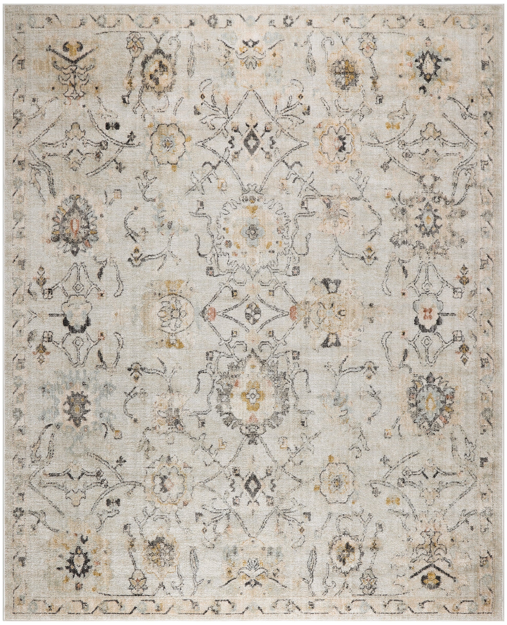 Nourison Home Oushak Home  Grey  Traditional