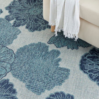 Nourison Home Garden Oasis  Blue  Contemporary