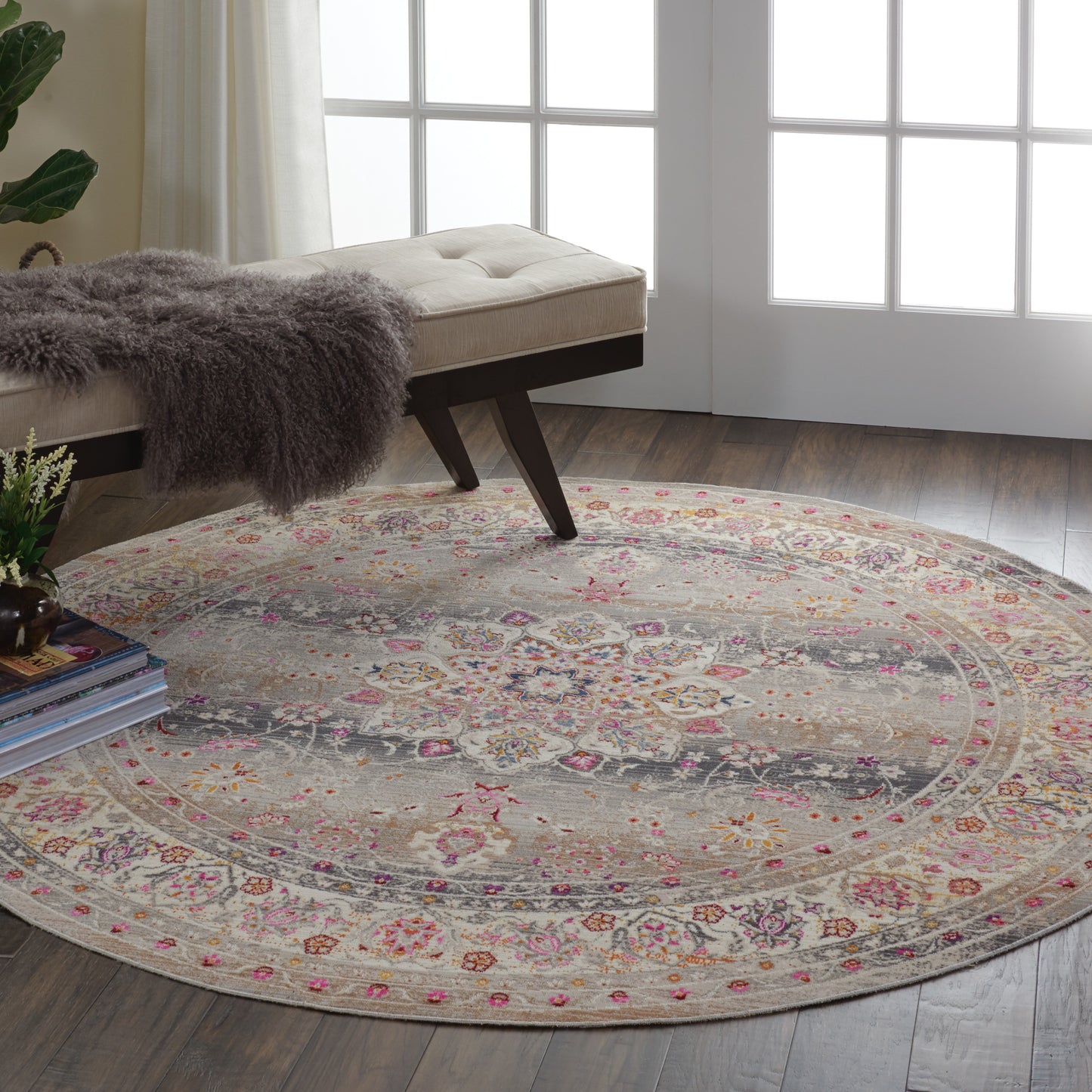 Nourison Home Vintage Kashan  Grey  Traditional