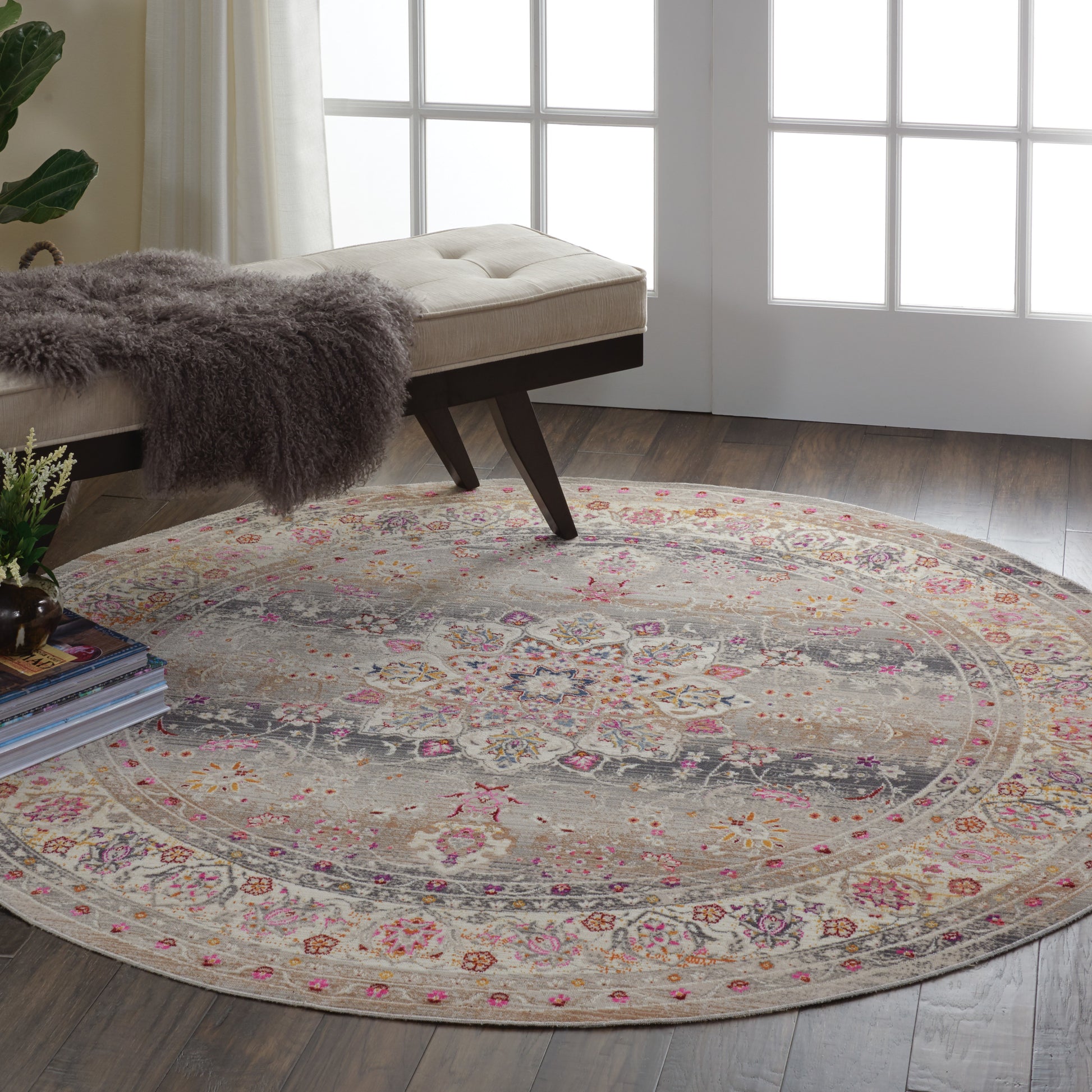 Nourison Home Vintage Kashan  Grey  Traditional