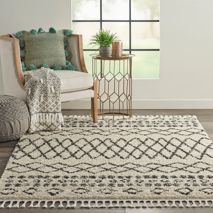 Nourison Home Moroccan Shag  Cream  Transitional