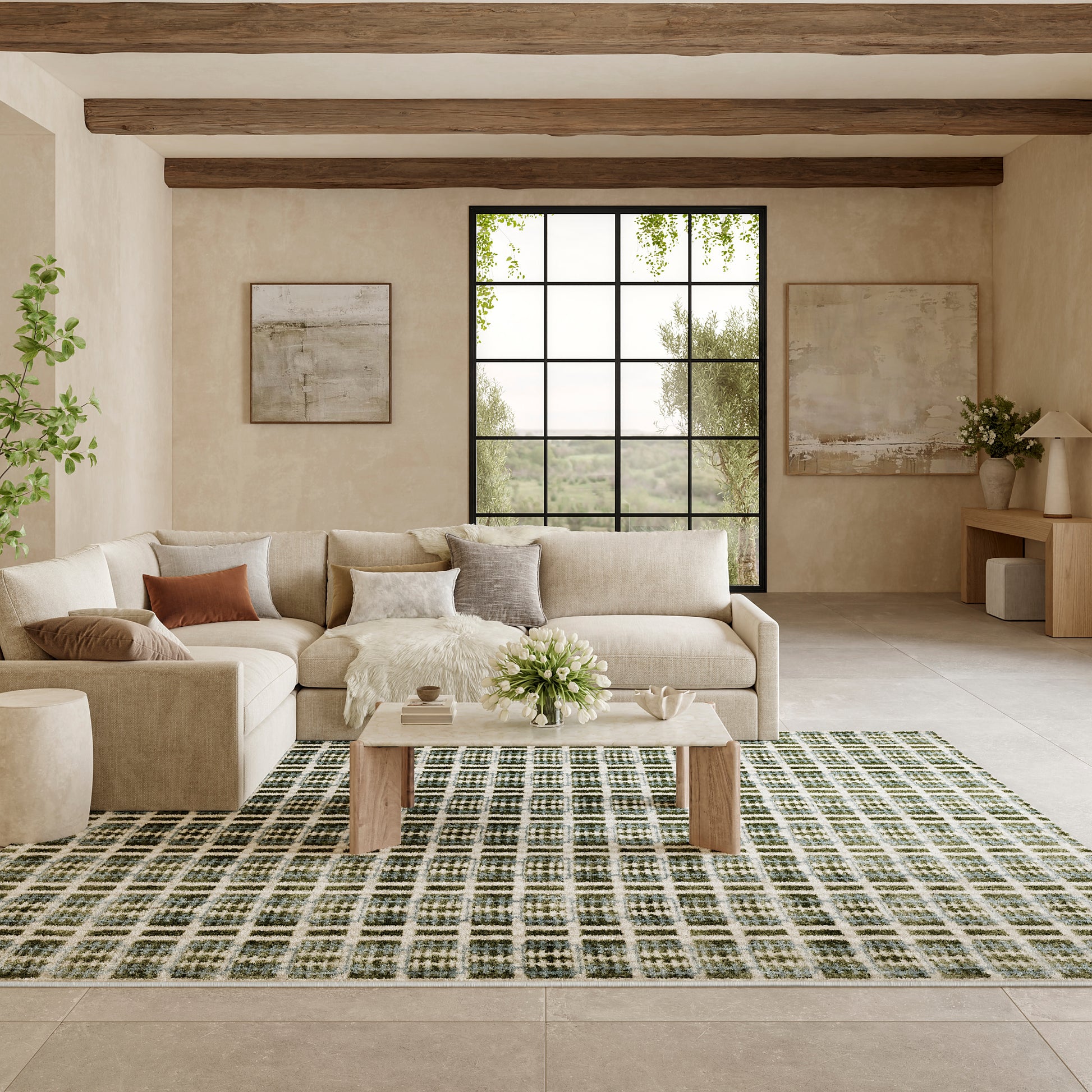 Nourison Home Nordic  Blue Green  Contemporary