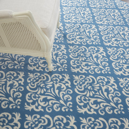 Nourison Home Grafix  Blue  Transitional