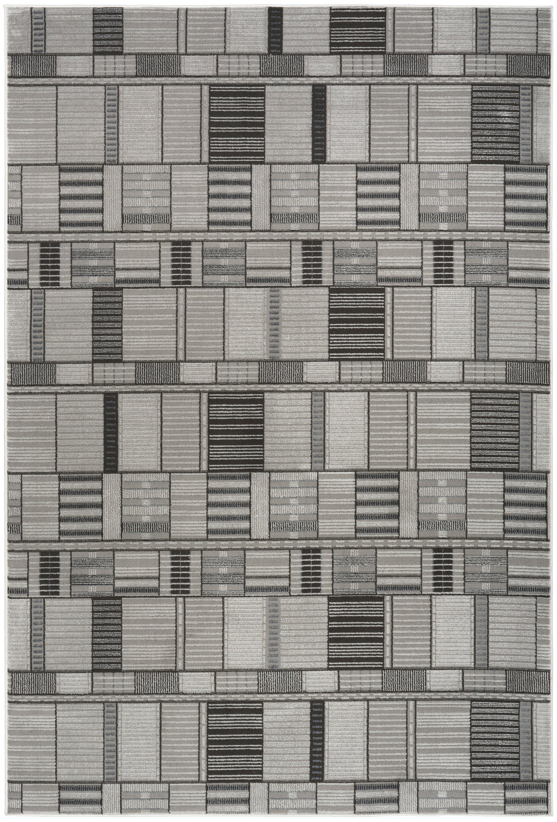 Nourison Home Nordic  Black Grey  Contemporary