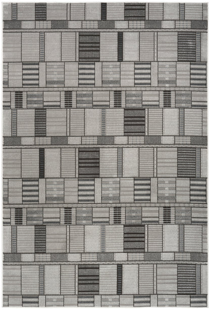 Nourison Home Nordic NRC04 Black Grey Contemporary Power-loomed Rug