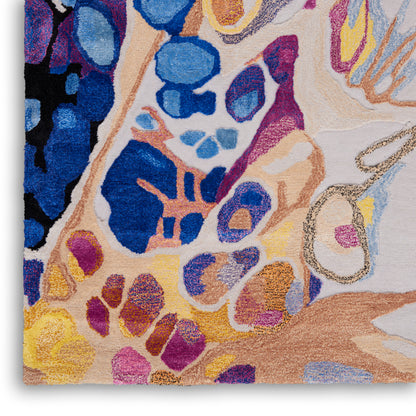 Nourison Home Prismatic  Grey Lilac Multicolor  Contemporary