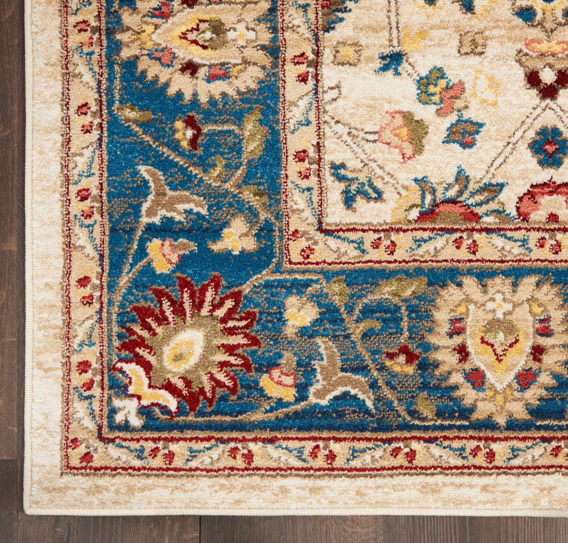 Nourison Home Karisma  Ivory Blue  Traditional