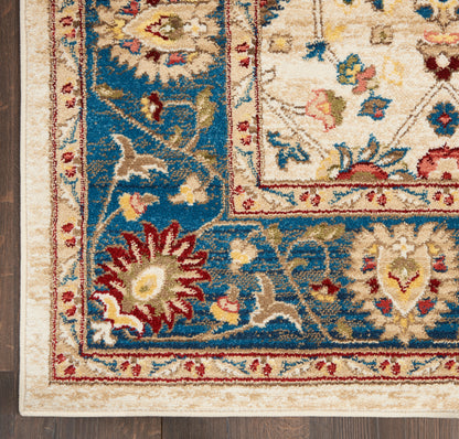 Nourison Home Karisma  Ivory Blue  Traditional