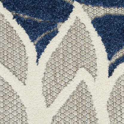 Nourison Home Aloha  Ivory Navy  Contemporary