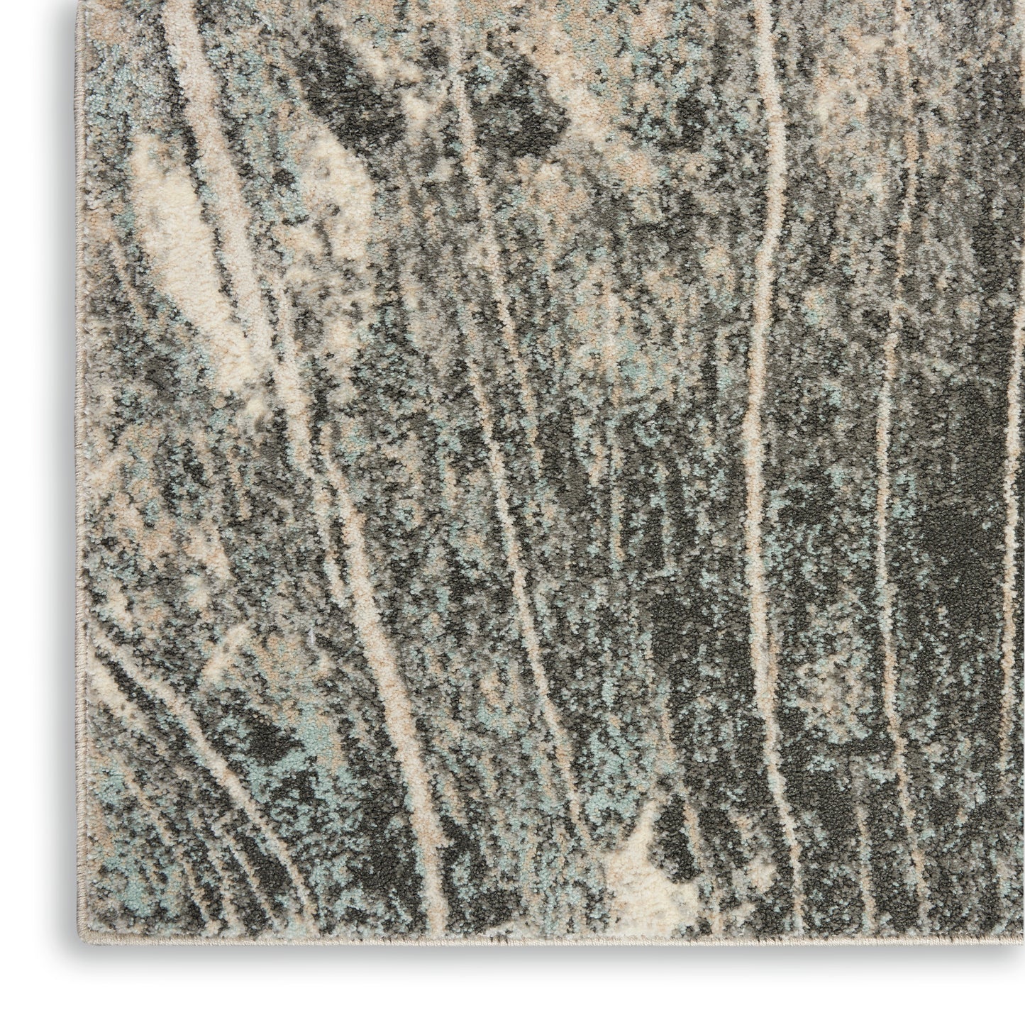 Nourison Home Marmara  Charcoal Ivory  Contemporary