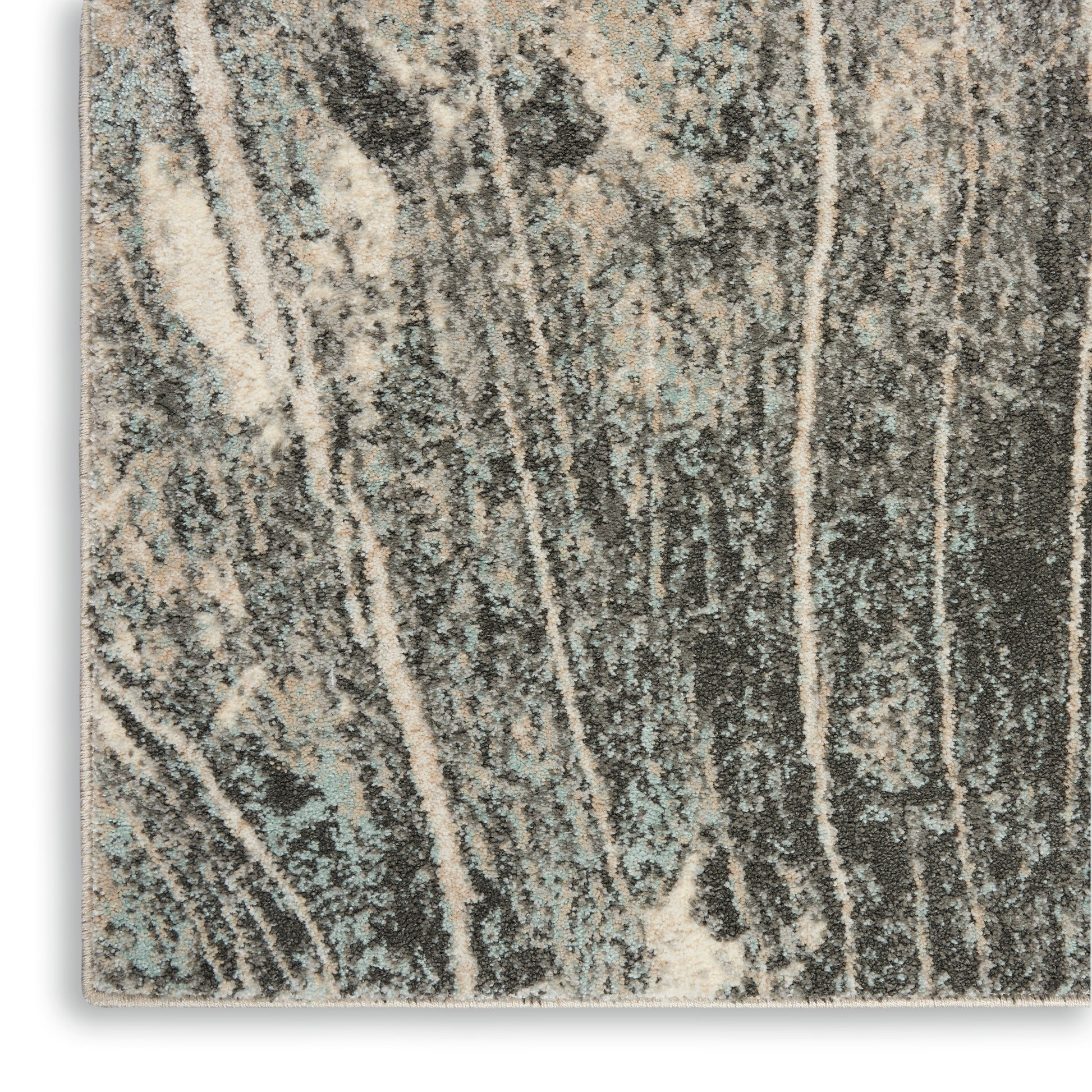 Nourison Home Marmara  Charcoal Ivory  Contemporary