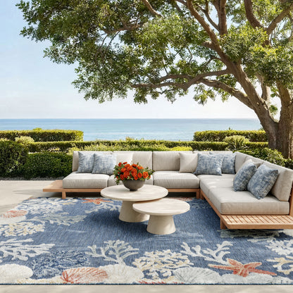 Nourison Home Suncoast  Denim Multicolor  Contemporary