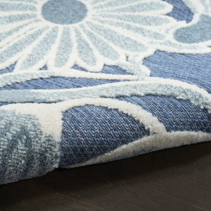Nourison Home Aloha  Blue  Contemporary