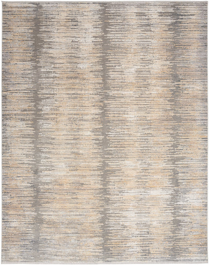 Nourison Home Abstract Hues ABH03 Grey Gold Contemporary Power-loomed Rug