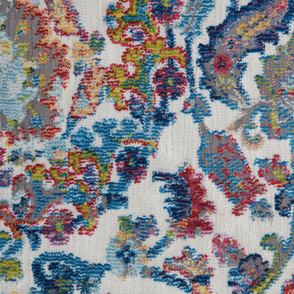 Nourison Home Ankara Global  Ivory Blue  Transitional