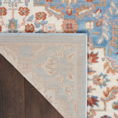Nourison Home Elation  Ivory Blue  Traditional