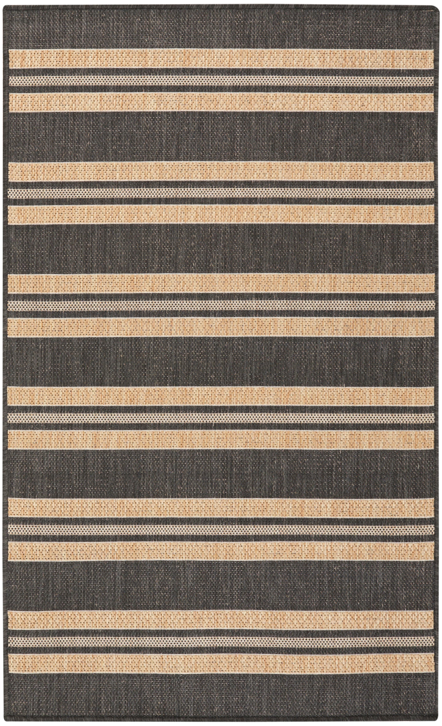 Nourison Home Horizon Indoor/Outdoor HOZ05 Charcoal Contemporary Power-loomed Rug