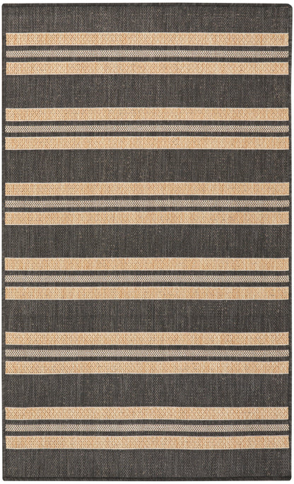 Nourison Home Horizon Indoor/Outdoor HOZ05 Charcoal Contemporary Power-loomed Rug