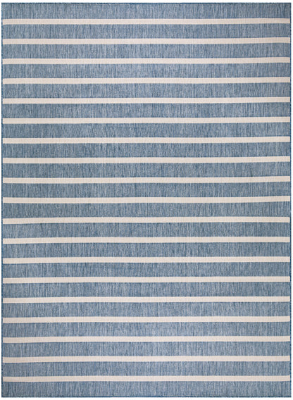 Nourison Home Positano POS03 Navy Ivory Contemporary Power-loomed Rug
