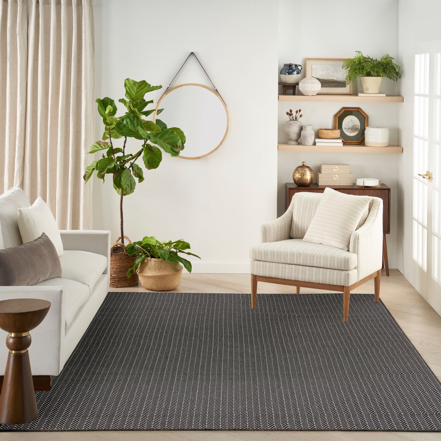 Nourison Home Horizon Indoor/Outdoor  Black  Contemporary