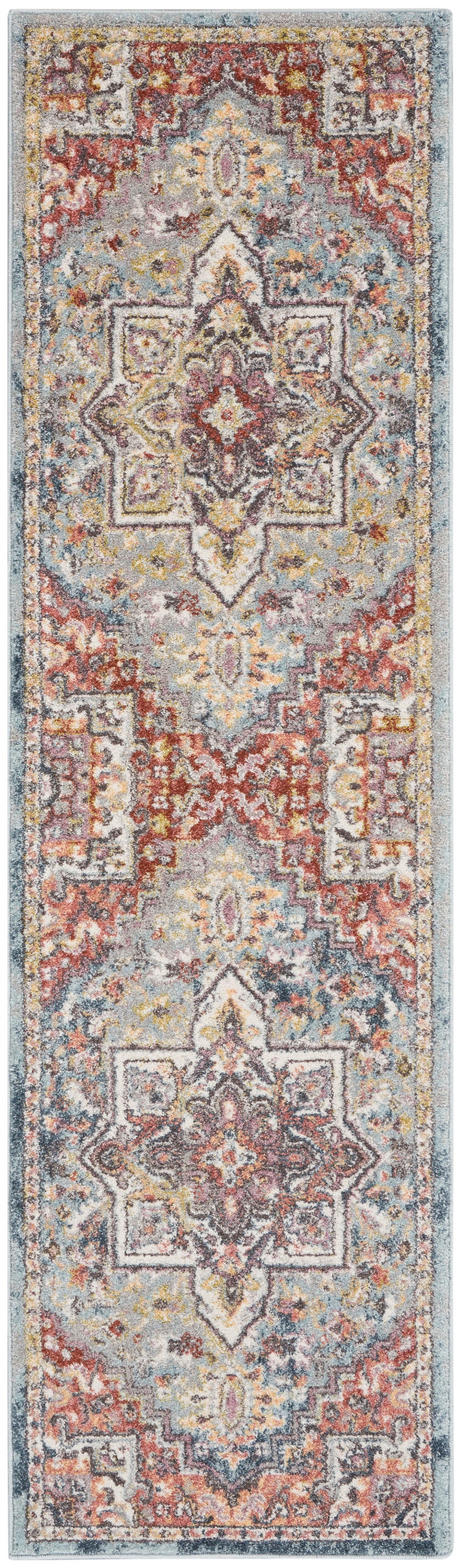 Nourison Home Soraya SOR04 Blue Multicolor Traditional Power-loomed Rug
