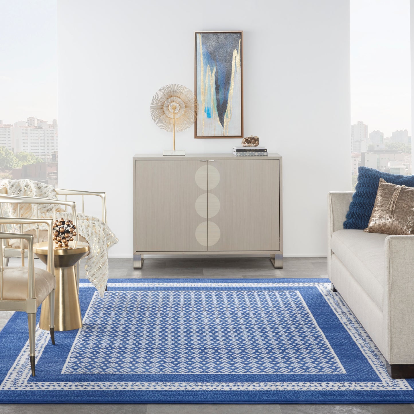 Nourison Home Whimsicle  Navy  Contemporary