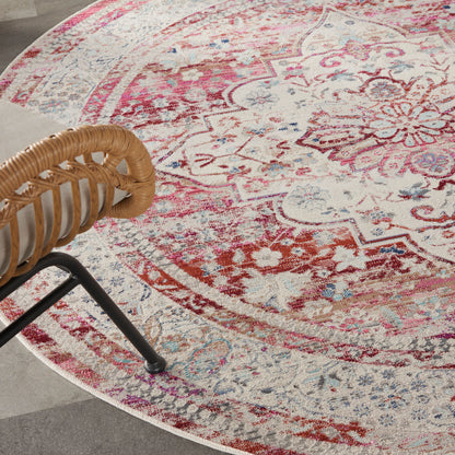 Nourison Home Vintage Kashan  Red Ivory  Traditional
