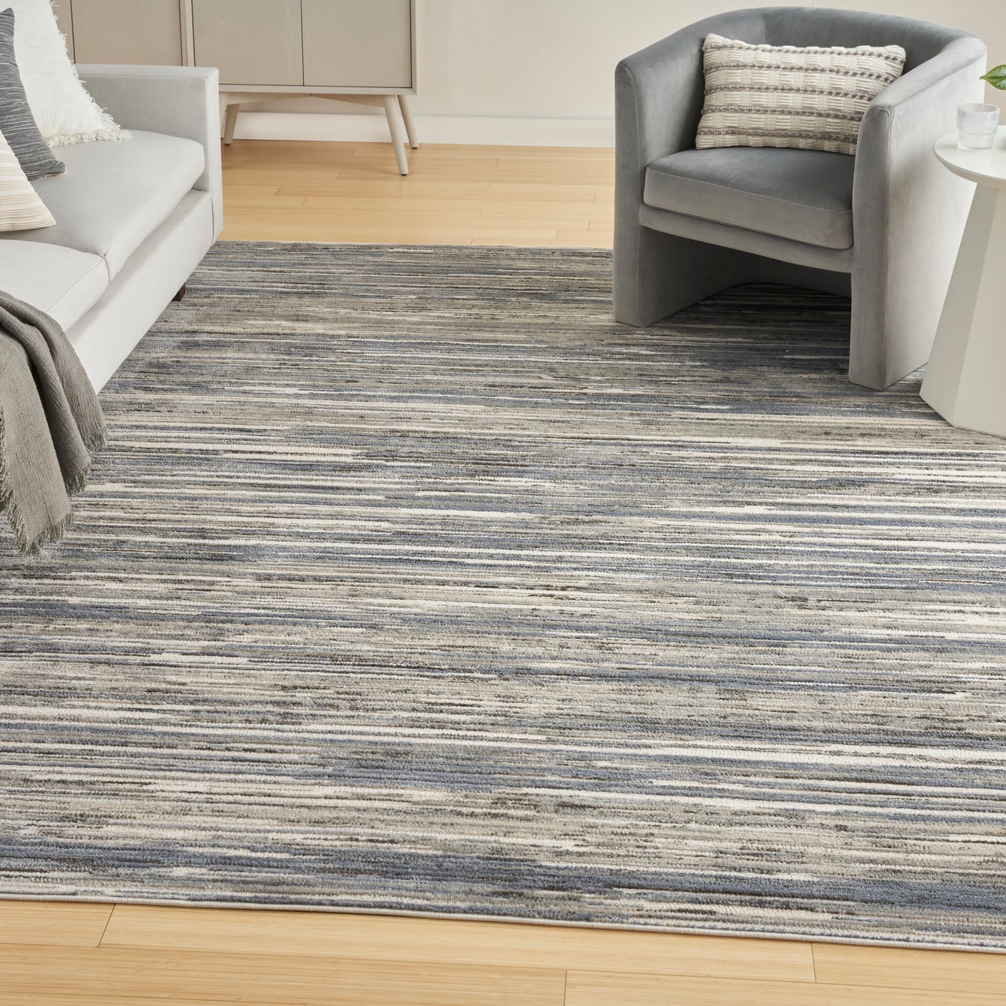 Nourison Home Serenity Home  Ivory Grey Blue  Contemporary