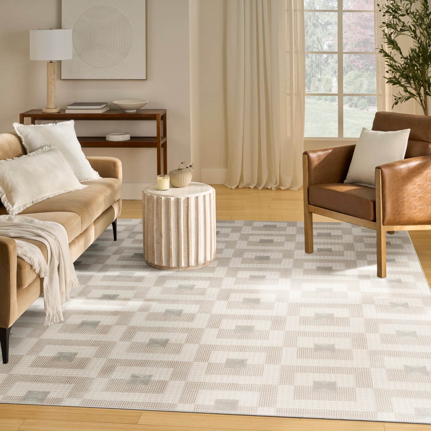 Nourison Home Nordic  Ivory Beige  Contemporary