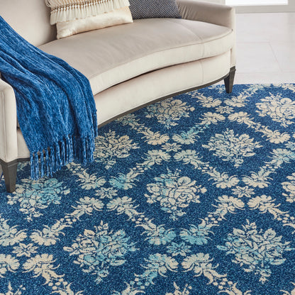 Nourison Home Tranquil  Navy Light Blue  Transitional