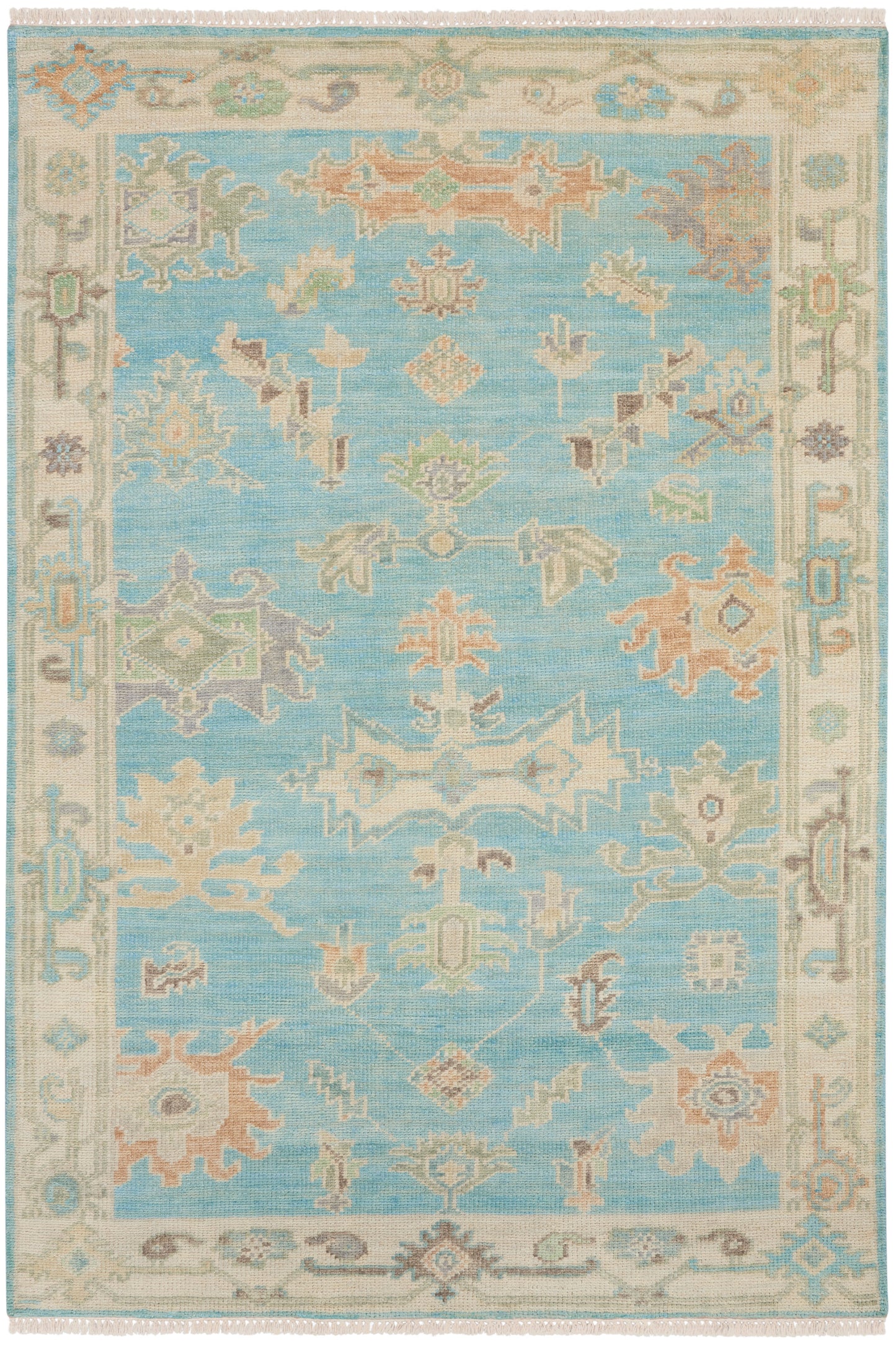 Nourison Home Odessa ODS03 Blue Multicolor Traditional Knotted Rug