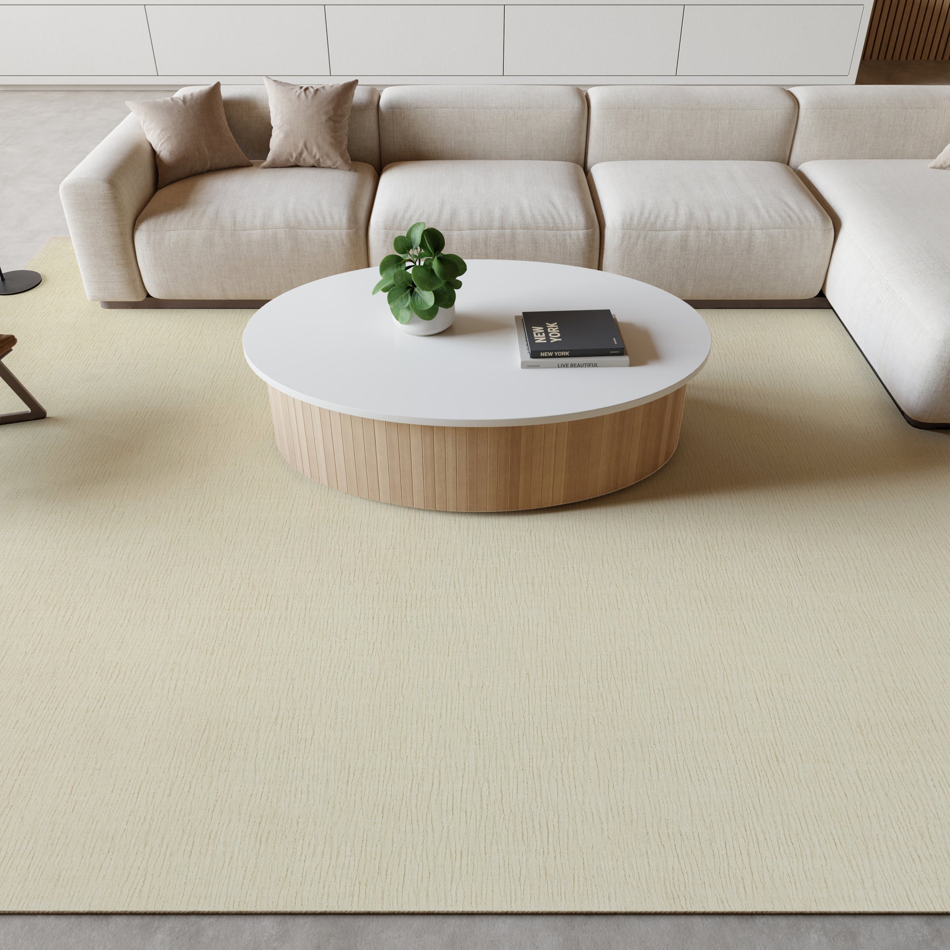 Nourison Home Strata  Ivory  Contemporary