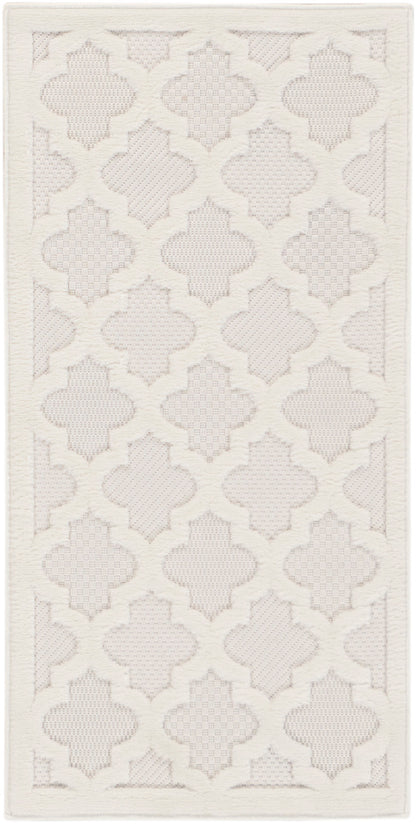 Nourison Home Easy Care NES01 Ivory White Contemporary Flat Weave Rug